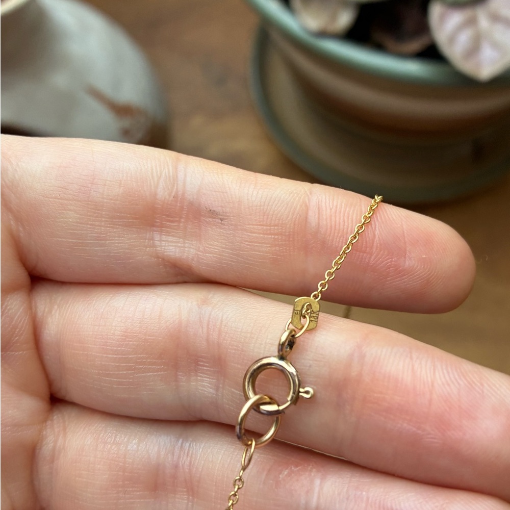 Beautiful 18k solid gold .49 ctw and Genuine Pave Diamond Pendant necklace 💎 - Picture 12 of 16
